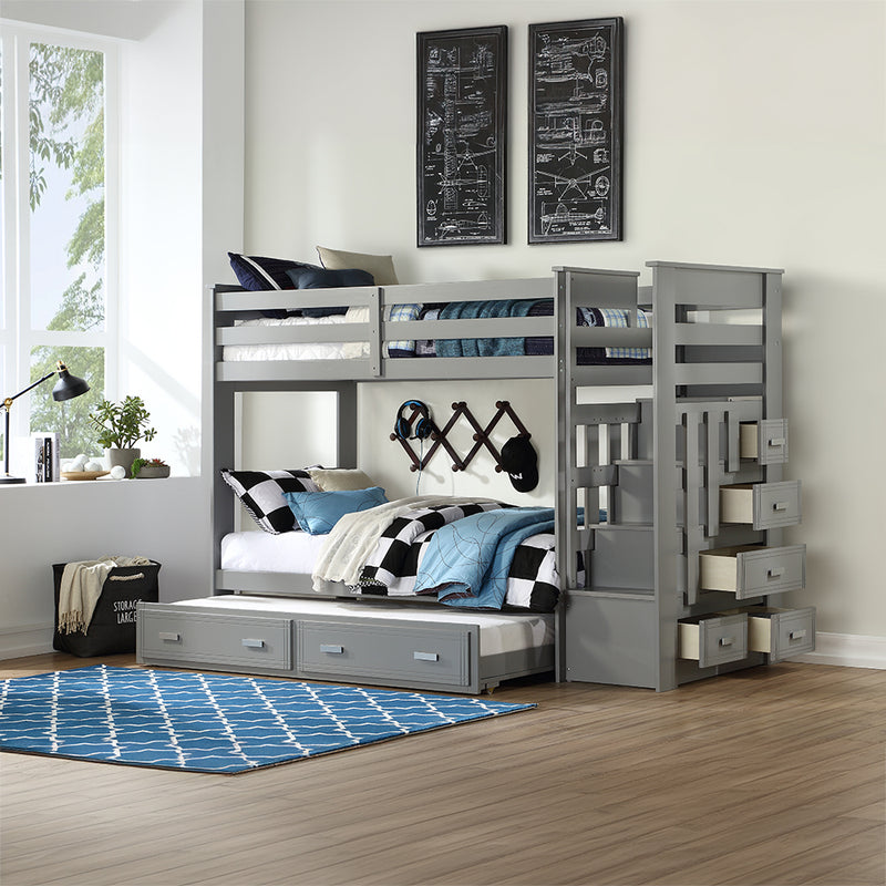 Allentown Twin/Twin Bunk Bed W/Trundle & Storage - 37870