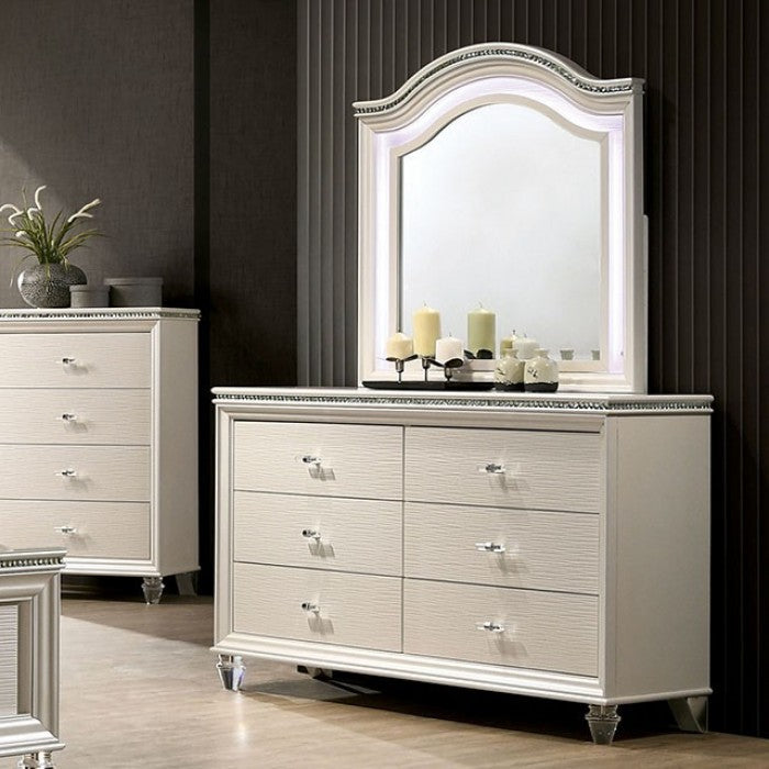 Allie Pearl White Mirror - CM7901M