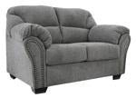 Allmaxx Pewter Loveseat - Gate FurnitureLoveseat