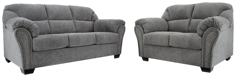 Allmaxx Sofa and Loveseat in Pewter - PKG002321