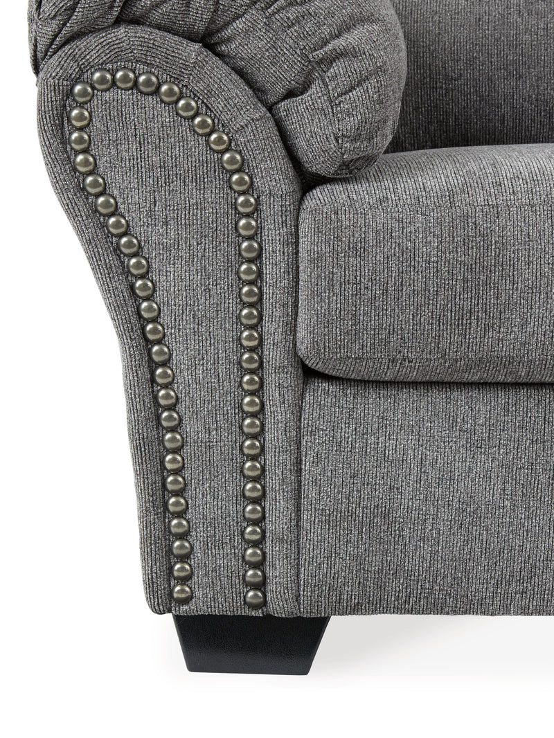 Allmaxx Sofa, Loveseat and Recliner in Pewter - PKG002322