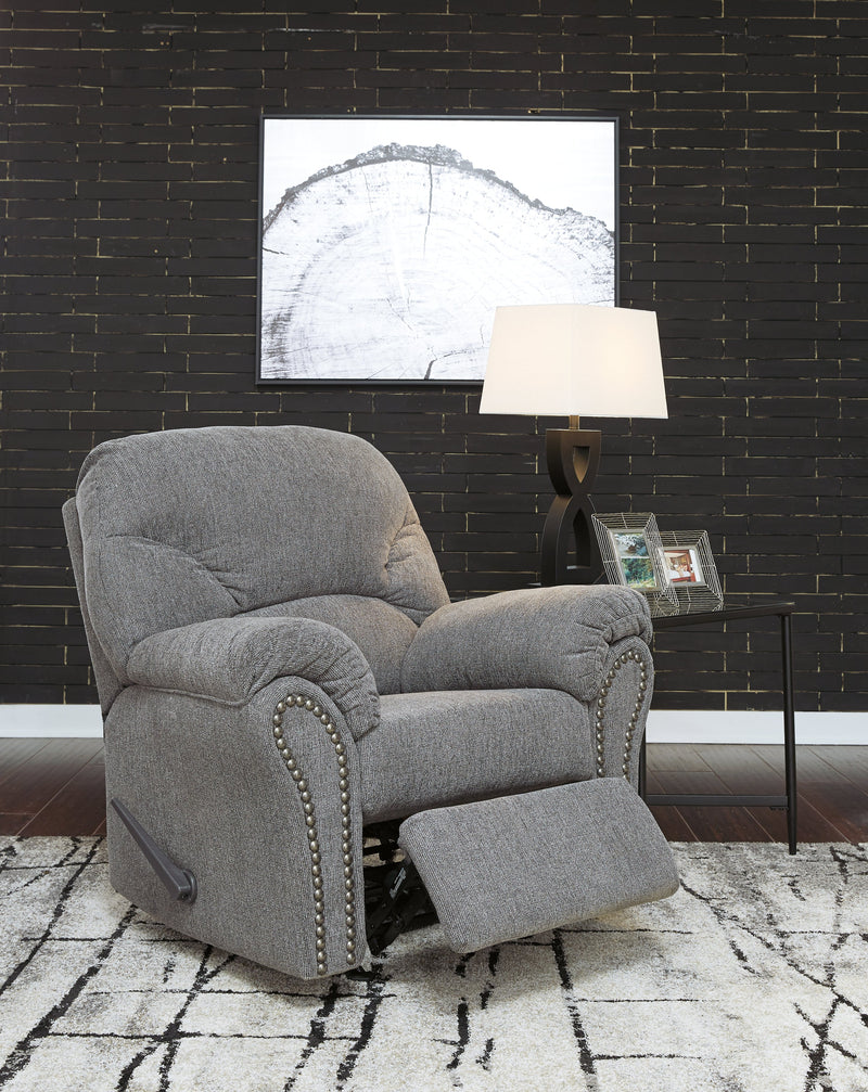 Allmaxx Sofa, Loveseat and Recliner in Pewter - PKG002322