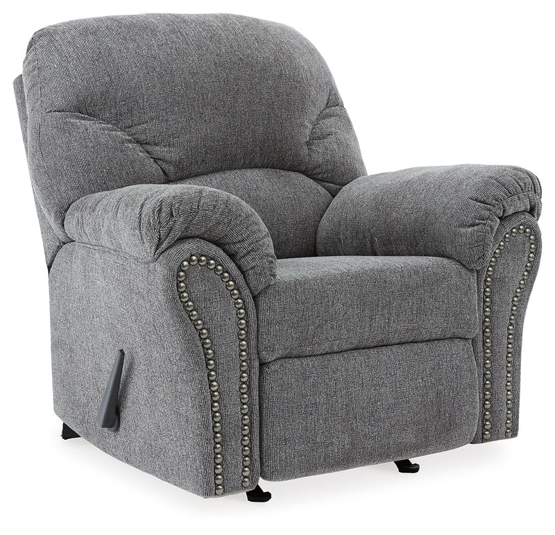 Allmaxx Sofa, Loveseat and Recliner in Pewter - PKG002322