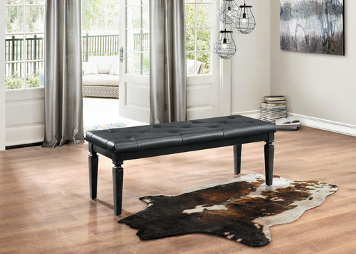Allura Black Bedroom Bench - Gate FurnitureAccent Bench
