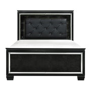 Allura Black LED Upholstered Panel Bedroom Set - Gate FurnitureBedroom Set