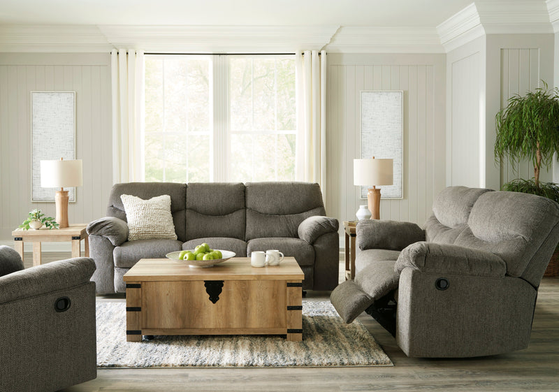 Alphons Putty Reclining Living Room Set - Gate FurnitureReclining Living Room Set