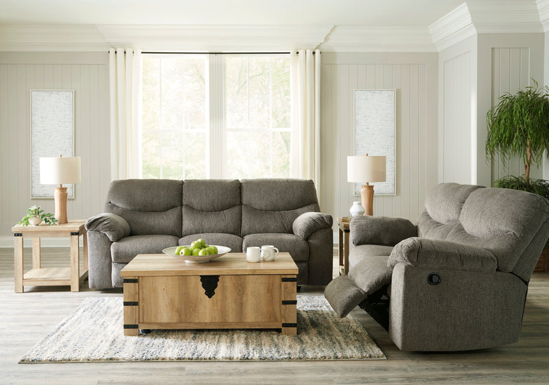 Alphons Putty Reclining Living Room Set - Gate FurnitureReclining Living Room Set