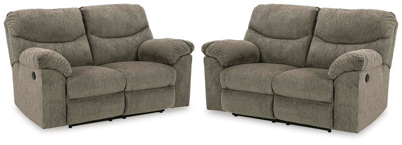 Alphons Putty Set of 2 Reclining Loveseats - 28201U4