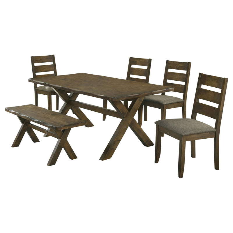 Alston 6-piece Rectangular Dining Table Set Knotty Nutmeg - 106381-S6