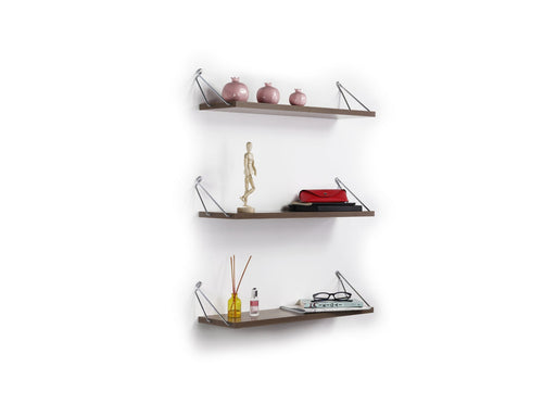 Altai Triple Shelf in Walnut-Chrome - 760-ALT-MT190201