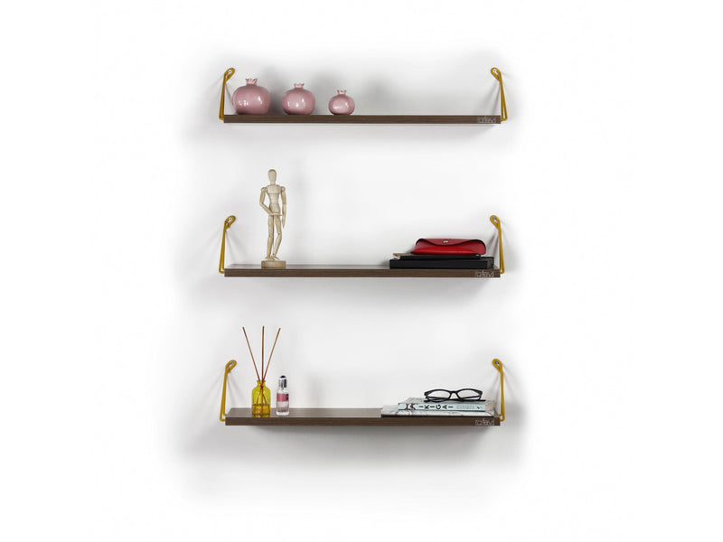 Altai Triple Shelf in Walnut-Chrome - 760-ALT-MT190201