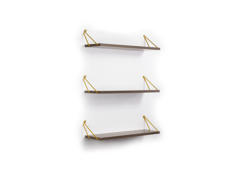Altai Triple Shelf in Walnut-Yellow - 760-ALT-MT190202