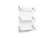 Altai Triple Shelf in White-Chrome - 760-ALT-MT190220