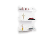 Altai Triple Shelf in White-Chrome - 760-ALT-MT190220
