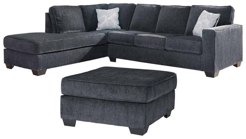 Altari Slate 2-Piece Sectional with Ottoman from Ashley - Luna Furniture