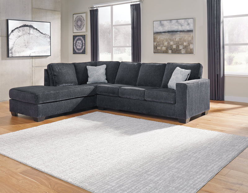 Altari Slate 2-Piece Sectional with Ottoman from Ashley - Luna Furniture