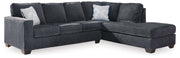 Altari Slate 2-Piece Sectional with Ottoman from Ashley - Luna Furniture