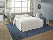 Altari 2-Piece Sleeper Sectional with Ottoman in Alloy - PKG001813