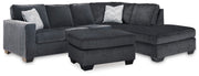 Altari Slate 2-Piece Sleeper Sectional and Ottoman - 87213U15