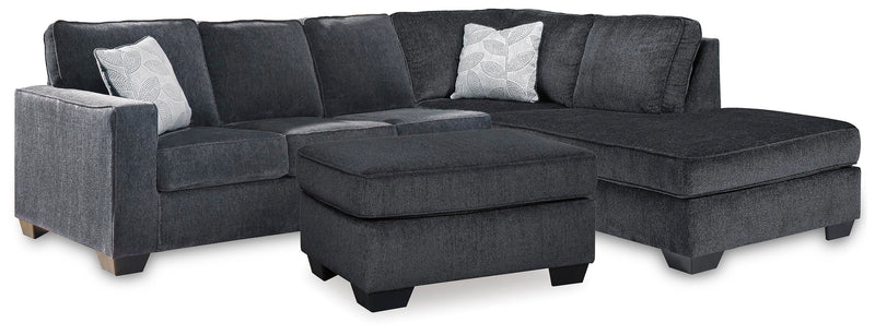 Altari Slate 2-Piece Sleeper Sectional and Ottoman - 87213U15