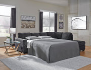 Altari Slate 2-Piece Sleeper Sectional and Ottoman - 87213U15