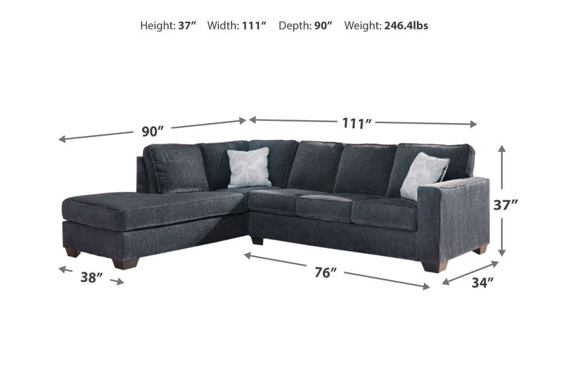 Altari Slate LAF Sectional - Gate FurnitureSectional