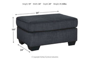 Altari Slate Ottoman - Gate FurnitureOttoman