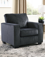 Altari Slate Queen Sofa Sleeper, Loveseat, Chair and Oversized Ottoman - 87213U12
