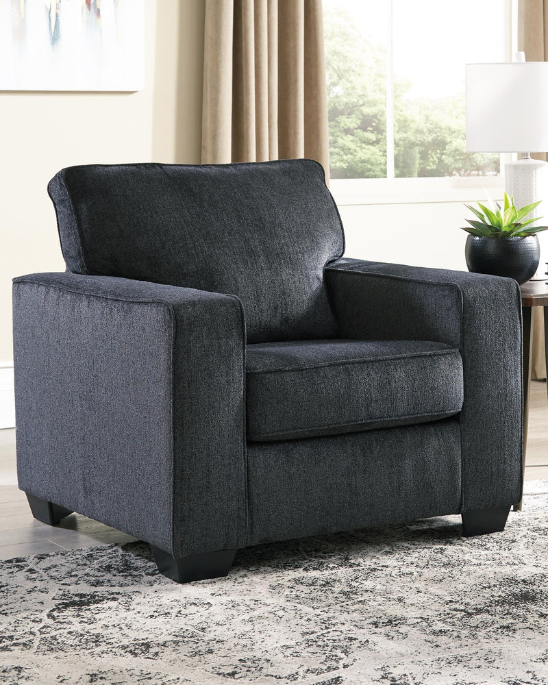 Altari Slate Queen Sofa Sleeper, Loveseat, Chair and Oversized Ottoman - 87213U12