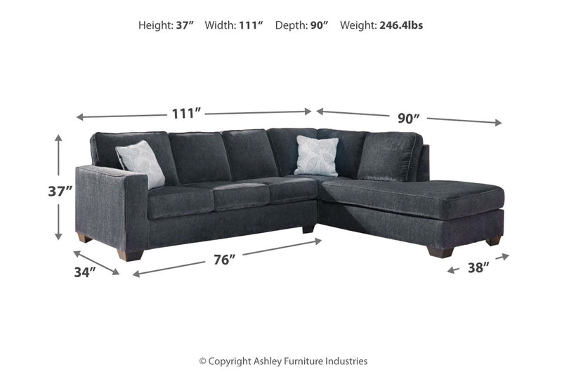 Altari Slate RAF Sectional - Gate FurnitureSectional