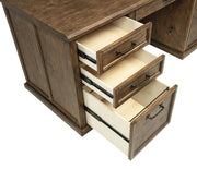 Altidore 68-inch 7-drawer Executive Home Office Desk Distressed Brown - 800795