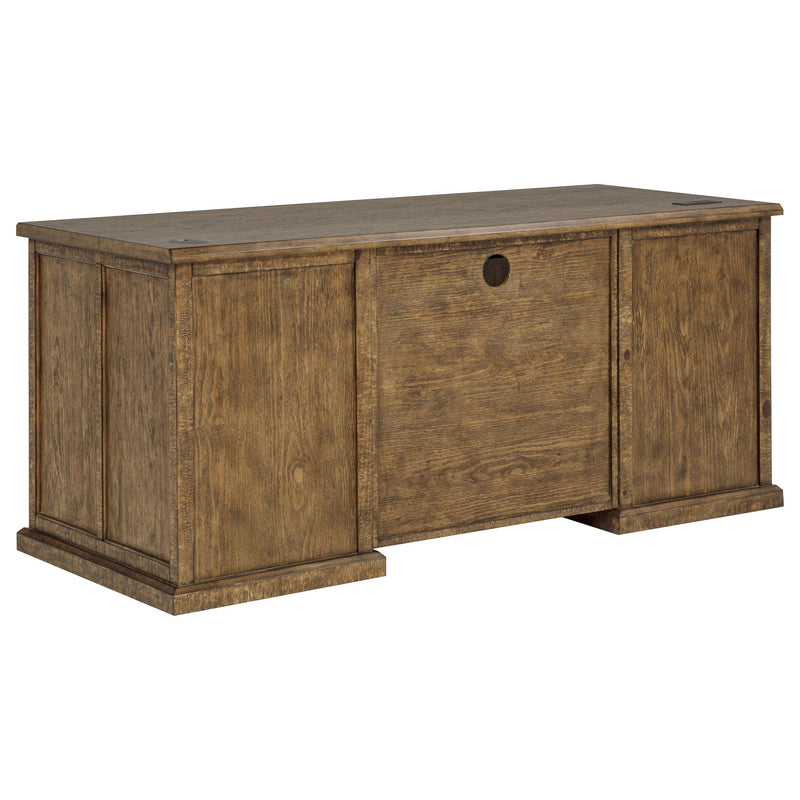 Altidore 68-inch 7-drawer Executive Home Office Desk Distressed Brown - 800795