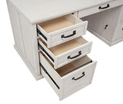 Altidore 68-inch 7-drawer Executive Home Office Desk Distressed White - 800796