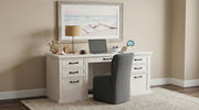 Altidore 68-inch 7-drawer Executive Home Office Desk Distressed White - 800796