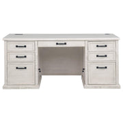 Altidore 68-inch 7-drawer Executive Home Office Desk Distressed White - 800796