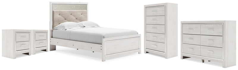 Altyra Full Panel Bed, Dresser, Chest and 2 Nightstands - B2640B81