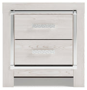 Altyra King Upholstered Storage Bed with Mirrored Dresser and Nightstand in White - PKG014083