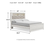 Altyra Queen Bookcase Bed, Dresser, Chest and Nightstand - B2640B77