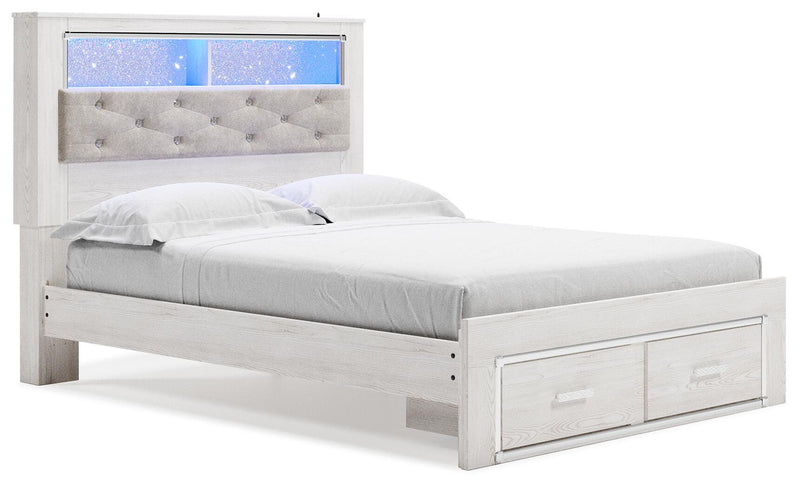 Altyra Queen Bookcase Storage Bed, Chest and 2 Nightstands - B2640B82
