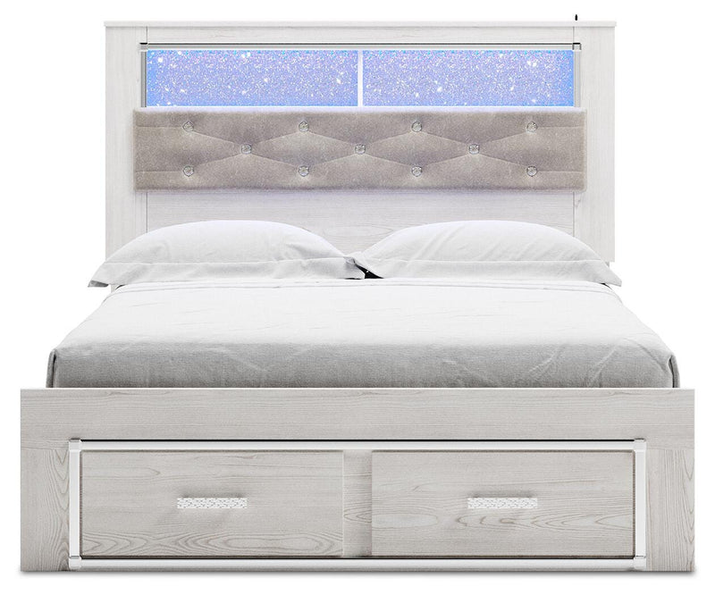 Altyra Queen Panel Storage Bed, Dresser, Mirror and 2 Nightstands - B2640B75