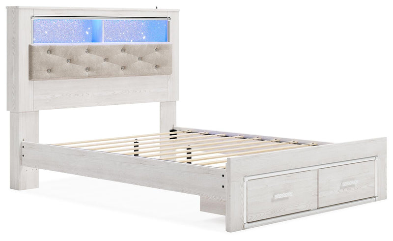 Altyra Queen Panel Storage Bed, Dresser, Mirror and 2 Nightstands - B2640B75