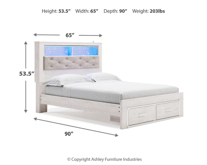 Altyra Queen Panel Storage Bed, Dresser, Mirror and 2 Nightstands - B2640B75