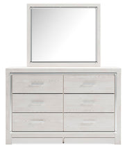 Altyra Queen Upholstered Panel Bed, Dresser and Mirror - B2640B15
