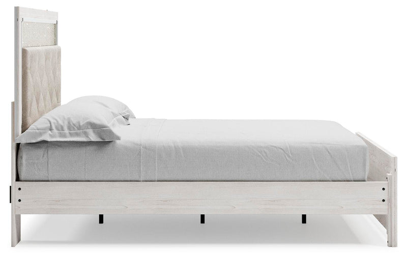 Altyra Queen Upholstered Panel Bed, Dresser and Mirror - B2640B15