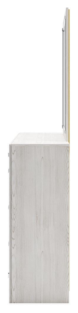 Altyra Queen Upholstered Panel Bed, Dresser and Mirror - B2640B15