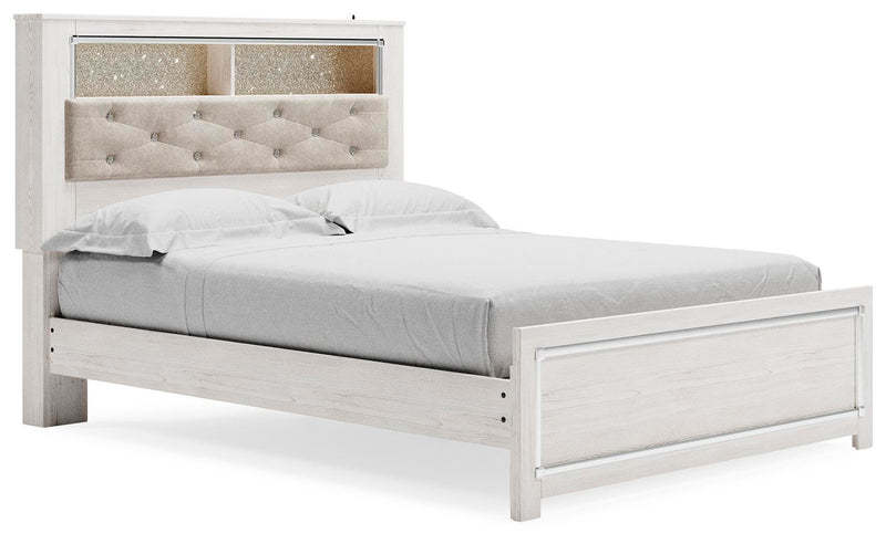 Altyra Queen Upholstered Panel Bed, Dresser and Mirror - B2640B25