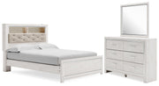 Altyra Queen Upholstered Panel Bed, Dresser and Mirror - B2640B25