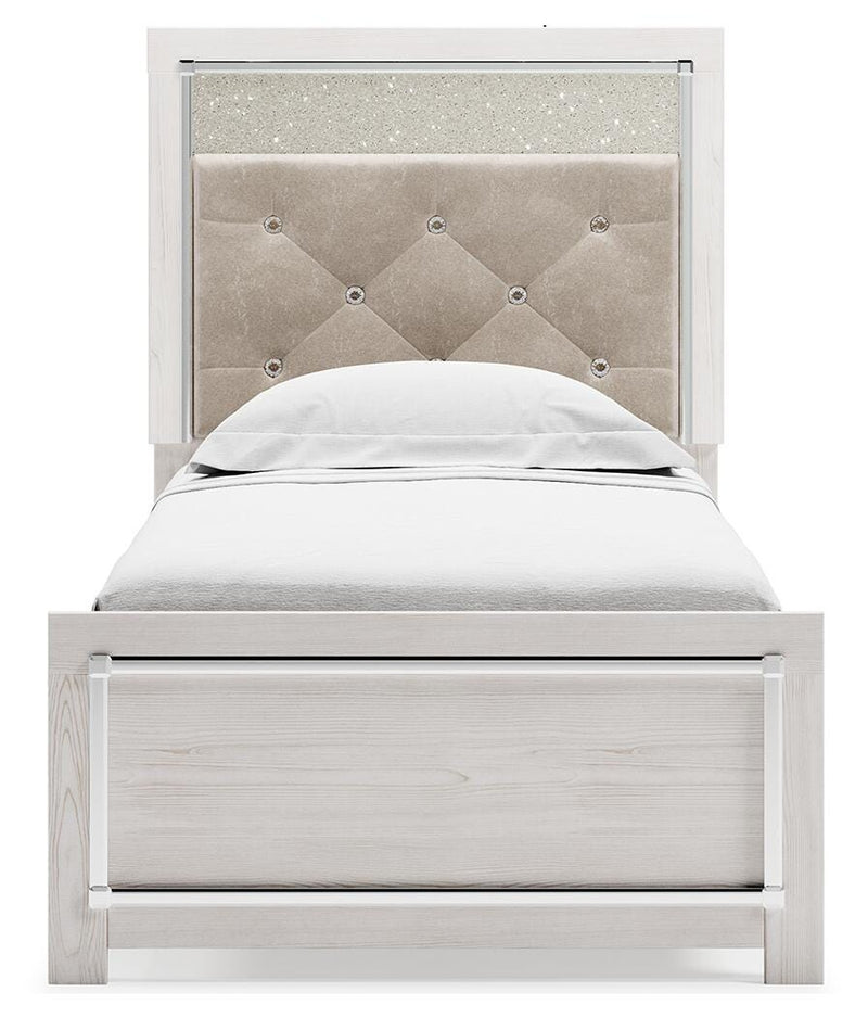 Altyra Twin Upholstered Panel Bed and 2 Nightstands - B2640B74