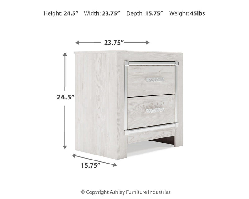 Altyra Twin Upholstered Panel Bed and 2 Nightstands - B2640B74