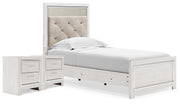 Altyra Twin Upholstered Panel Bed and 2 Nightstands - B2640B74